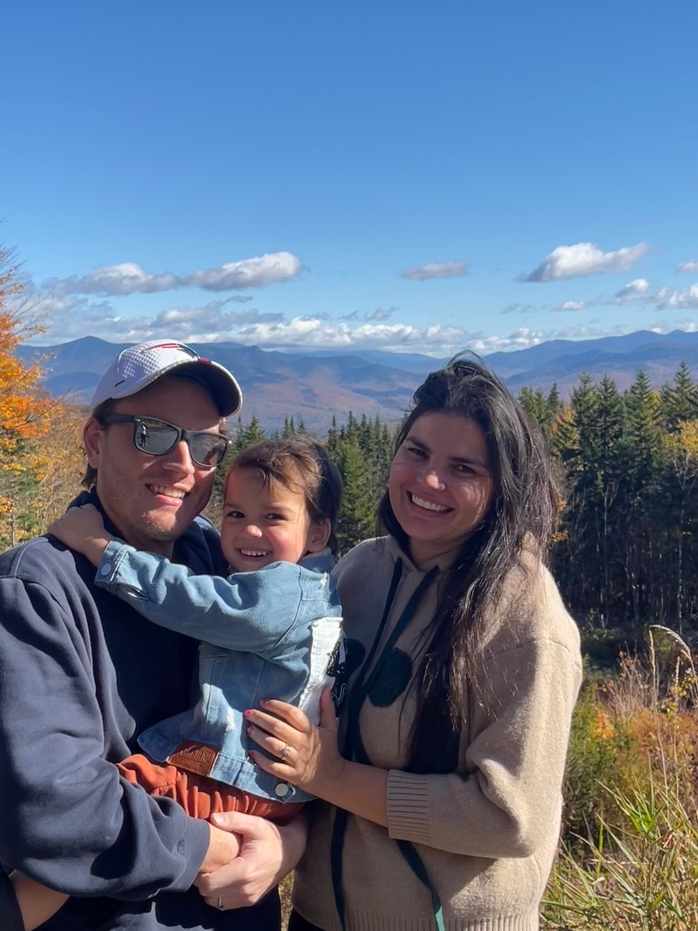 Noah Jurgelewicz with his family in the mountains